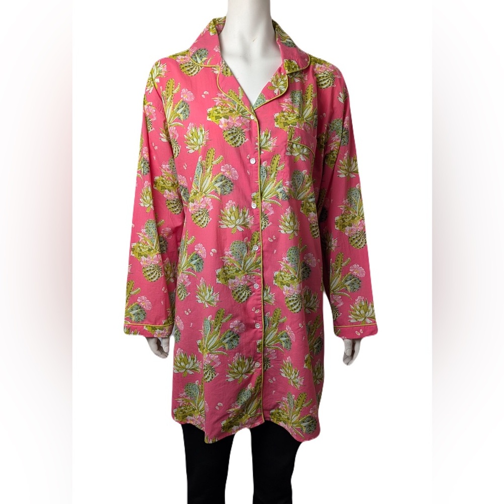 Vibrant Cactus Pattern Women's Pajama Top